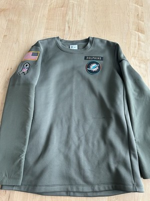 Authentic Nike Miami Dolphins Salute to Service Sideline Therma-FIT Pullover M