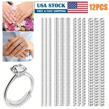 12PCS Silicone Invisible Ring Size Adjuster Common Size for Loose Rings DIY