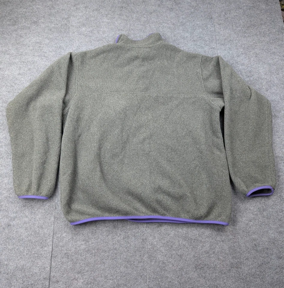 Patagonia Synchilla Fleece Pullover Women XL Gray Purple Snap T Warm Outdoor - Image 2 of 4