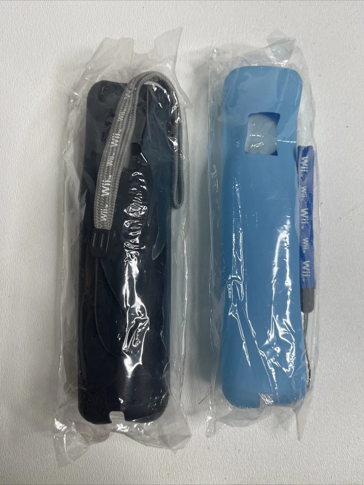 OEM Official Nintendo Wii Silicone Cover Protective Sleeve Black & Blue Lot of 2 - Image 2 of 2