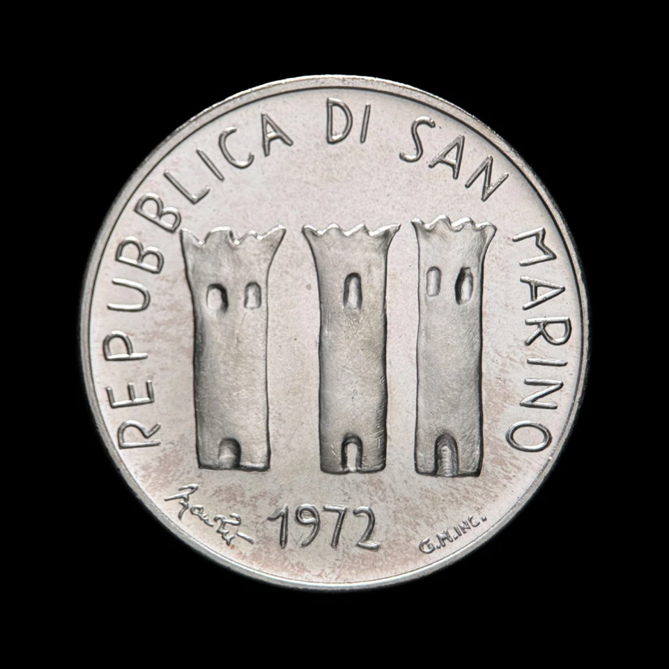 SAN MARINO. 1972, 500 Lire, Silver - Maternity, Mother Lifting Child 6 PL - Image 2 of 4