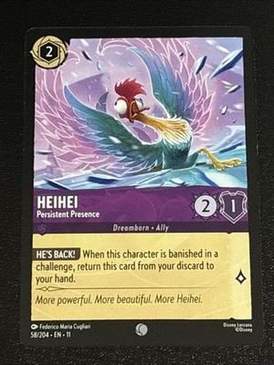Disney Lorcana Winterspell Heihei - Persistent Presence 58/204 NM