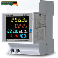 Stromzähler Hutschiene LCD Einphasen Energiekostenmessgerät AC 40-300V 6 in …