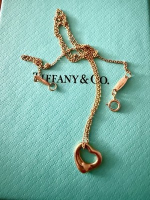 Tiffany & Co Halskette Elsa Peretti mit großen offenem Herz in 18KT Rosegold 