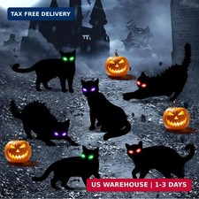 6PCS Black Cat Halloween Decorations Outdoor