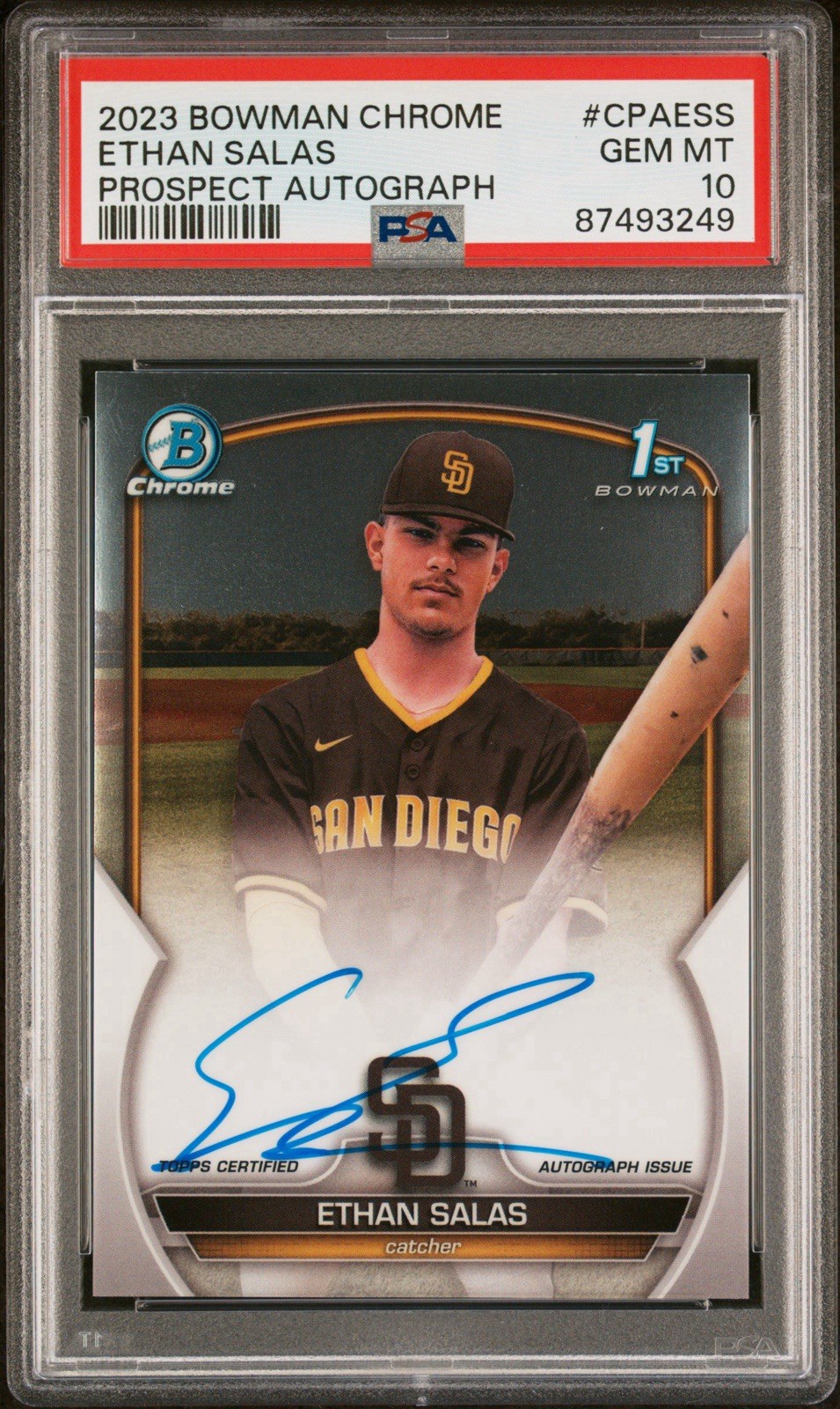 Ethan Salas 2023 Bowman Chrome #CPA-ESS Prospect Auto (1st) Price