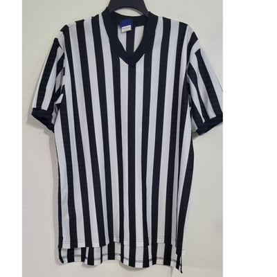 #ad Dalco Athletic Referee Shirt V Neck Black amp; White Whistle Ring X Large Sports $10.00