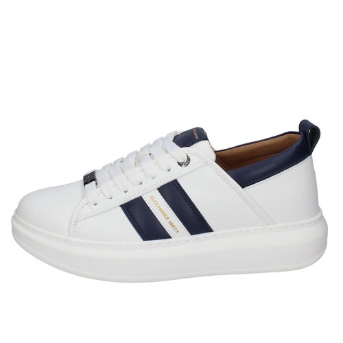 Chaussures Homme ALEXANDER SMITH 8 (EU 42) Baskets Cuir Blanc Bleu EX548-42 - Photo 5 sur 5