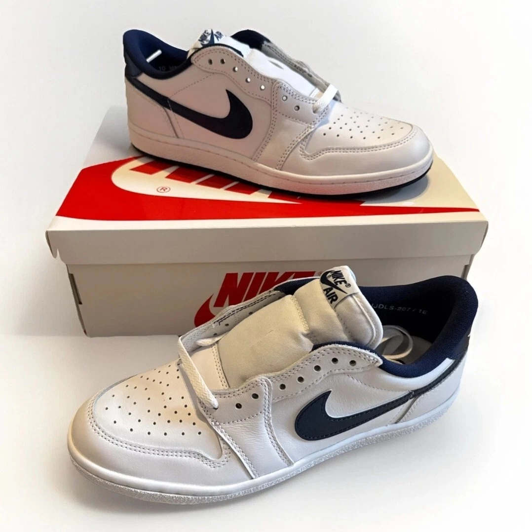 Nike Air Jordan 1 Low 85 blu metallizzato UK 7 US 8 bianco navy (FB9933 141)