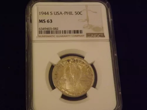 1944  50 C     USA Phil   NGC  MS 63