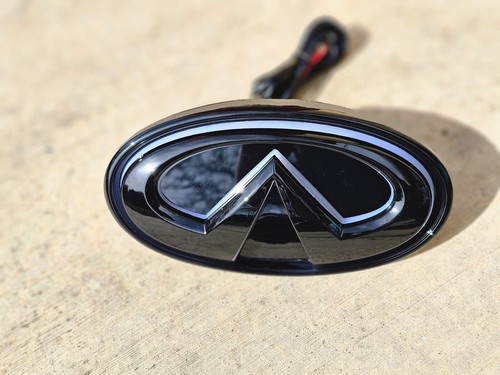 FOR 2014-2017 INFINITI Q50 COLOR CHANGING RGB LED GRILL EMBLEM Gloss Black. - Picture 11 of 17