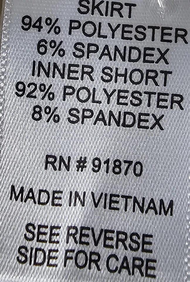 Falda corta Pebble Beach para mujer talla L blanca azul Foto 3 de 4