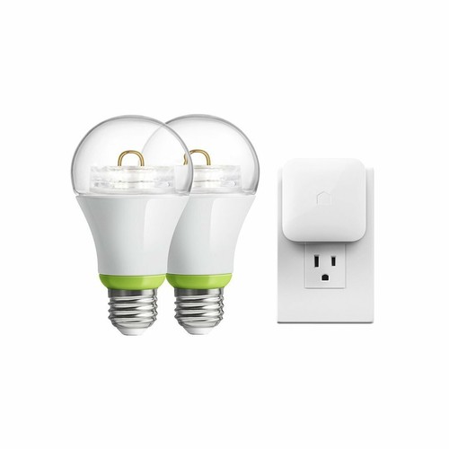 GE Link Starter Kit, 1 Hub and 2 A19 Light Bulbs, Soft White 65-Watt Eq Alexa - Picture 2 of 4