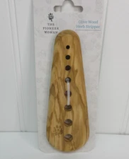 Pioneer Woman Natural Olive Wood Herb Stripper 8 Hole Kitchen Gadget Accesory 6"