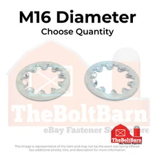 M16 Class 10 Internal Tooth Lock Washers Zinc Clear (Pick Quantity)