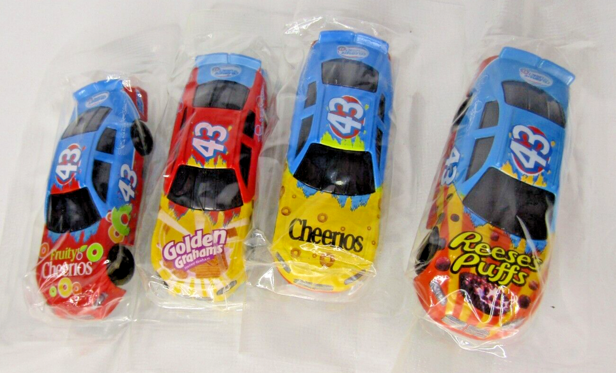 Lot of 4 Cereal Box Toy NASCAR #43 Die Cast 1/64 Cars New | eBay