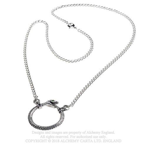 Alchemy Gothic Sophia Serpent Pendant Necklace Pewter Occult Hemlock Grove WItch - Picture 2 of 3