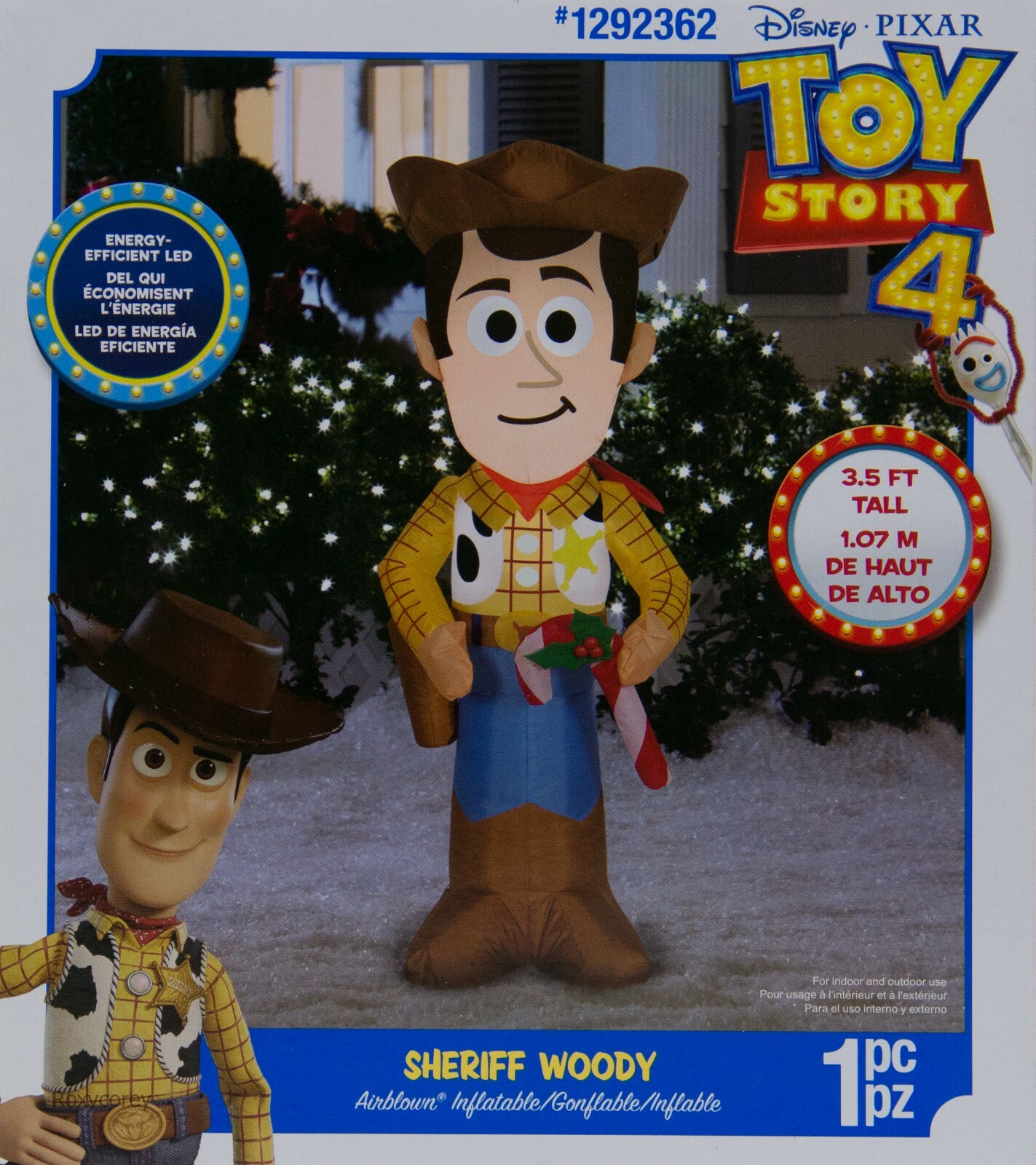 Christmas Disney 3.5 ft Toy Story 4 Sheriff Woody Airblown Inflatable ...