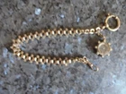 beautiful large silver metal pocket watch chain with compass