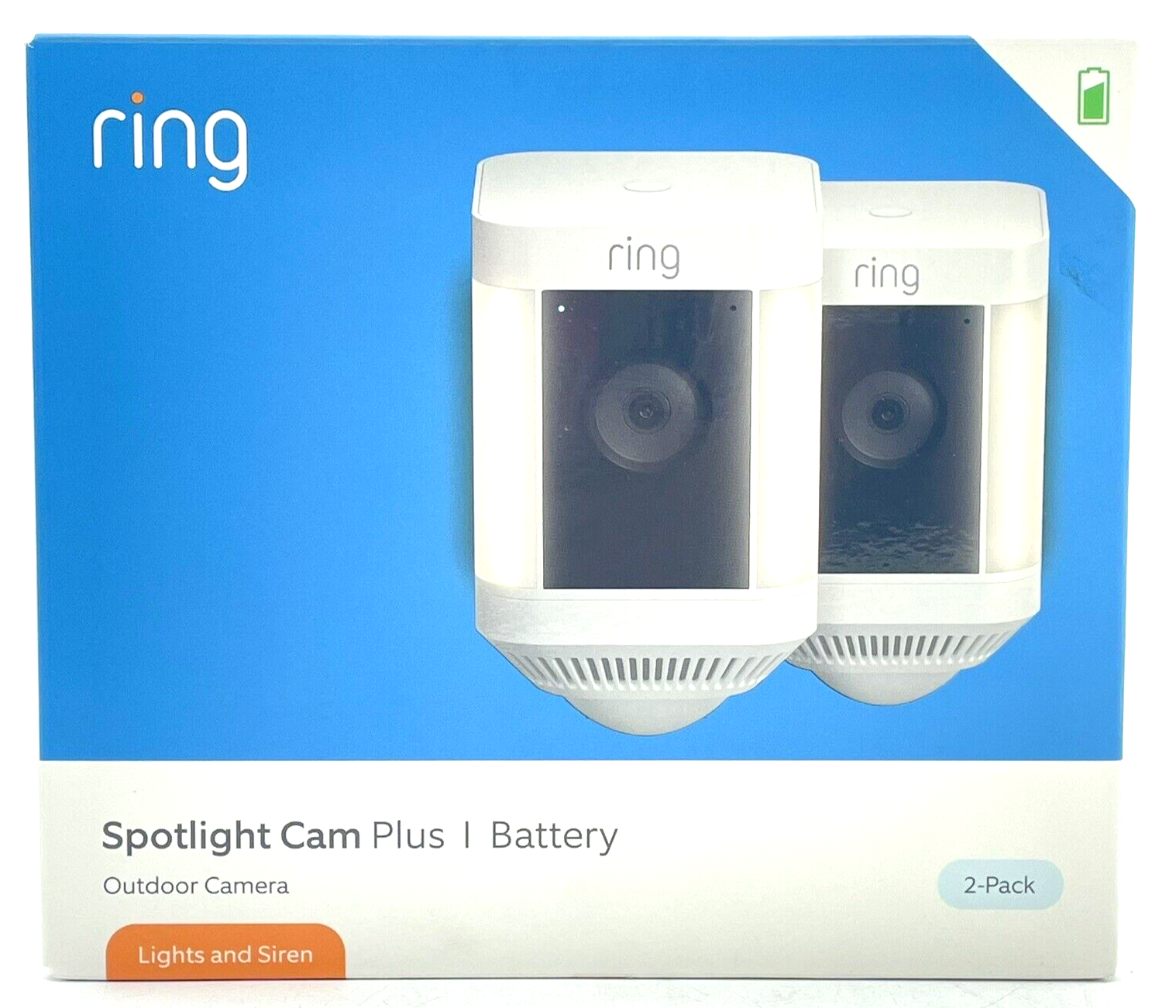 Ring Spotlight Cam Plus 2-pack Camera Indoor/Outdoor Wireless 1080p NIB/Sealed