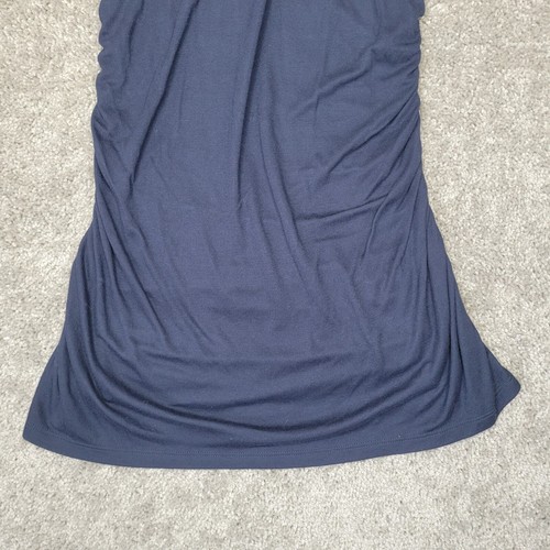 Rebecca Taylor dehnbare umweltfreundliche Modalstoff schwarze geraffte Bluse Größe Large - Bild 5 von 9