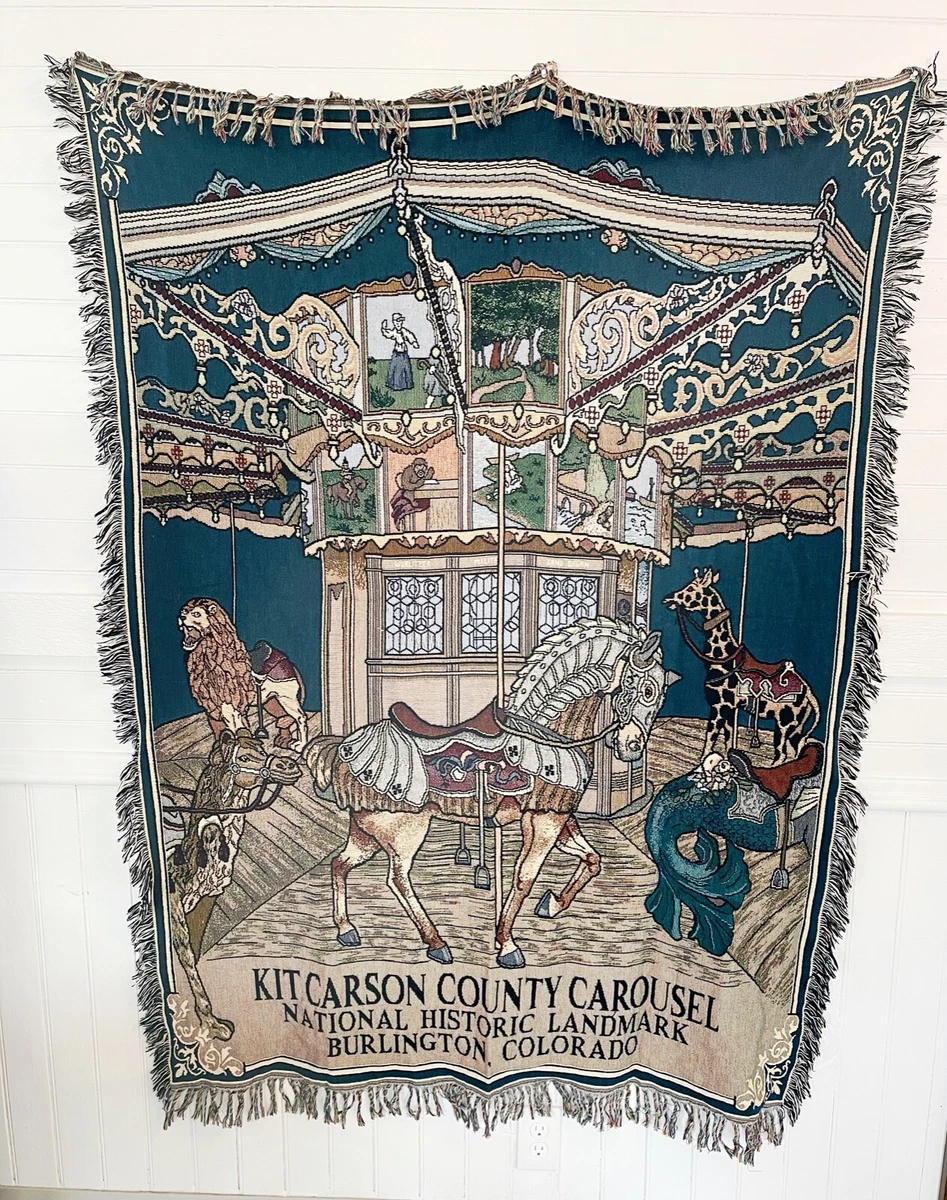 Kit Carson County Carousel Tapestry Throw Blanket 67