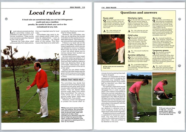 Local Rules 1 - Rules - Improve Your Golf 1989-92 Eaglemoss Page Local Rules 1 - Rules - Improve Your Golf 1989-92 Eaglemoss Page