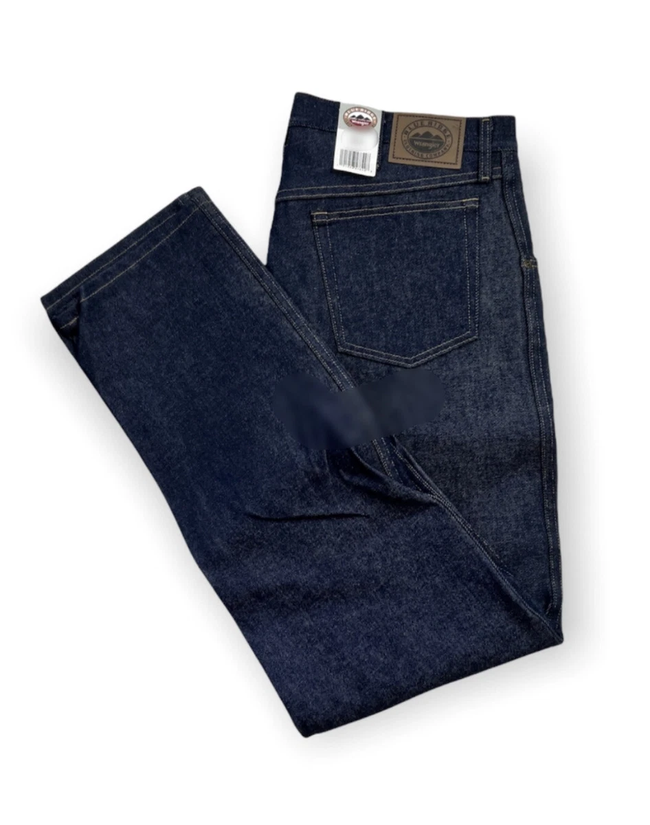 Wrangler Blue RIdge Clothing Co. Raw Denim Shrink To Fit Indigo Blue Jeans