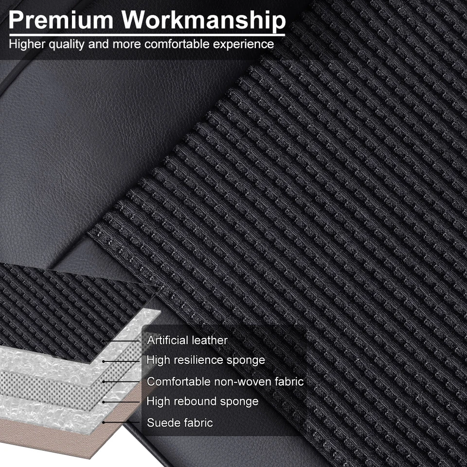 2025 PU Leather Car Seat Cover Breathable Full Set Front Cushions For Holden  - image 2 of 4