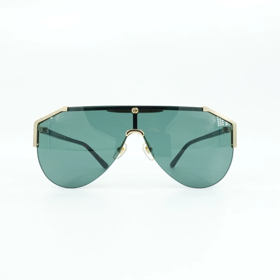 Gafas de sol Gucci GG0584 Shield doradas verde habana OS