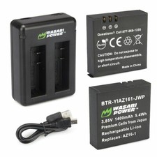 Wasabi Power Battery 2-Pack and Dual Charger for Xiaomi YI 4K Camera and YI
