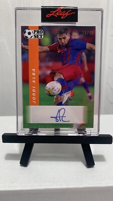 2022 Leaf Pro Set Soccer Jordi Alba Orange Pro Set Auto #'d /25 BARCELONA