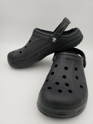 black fleece lined crocs