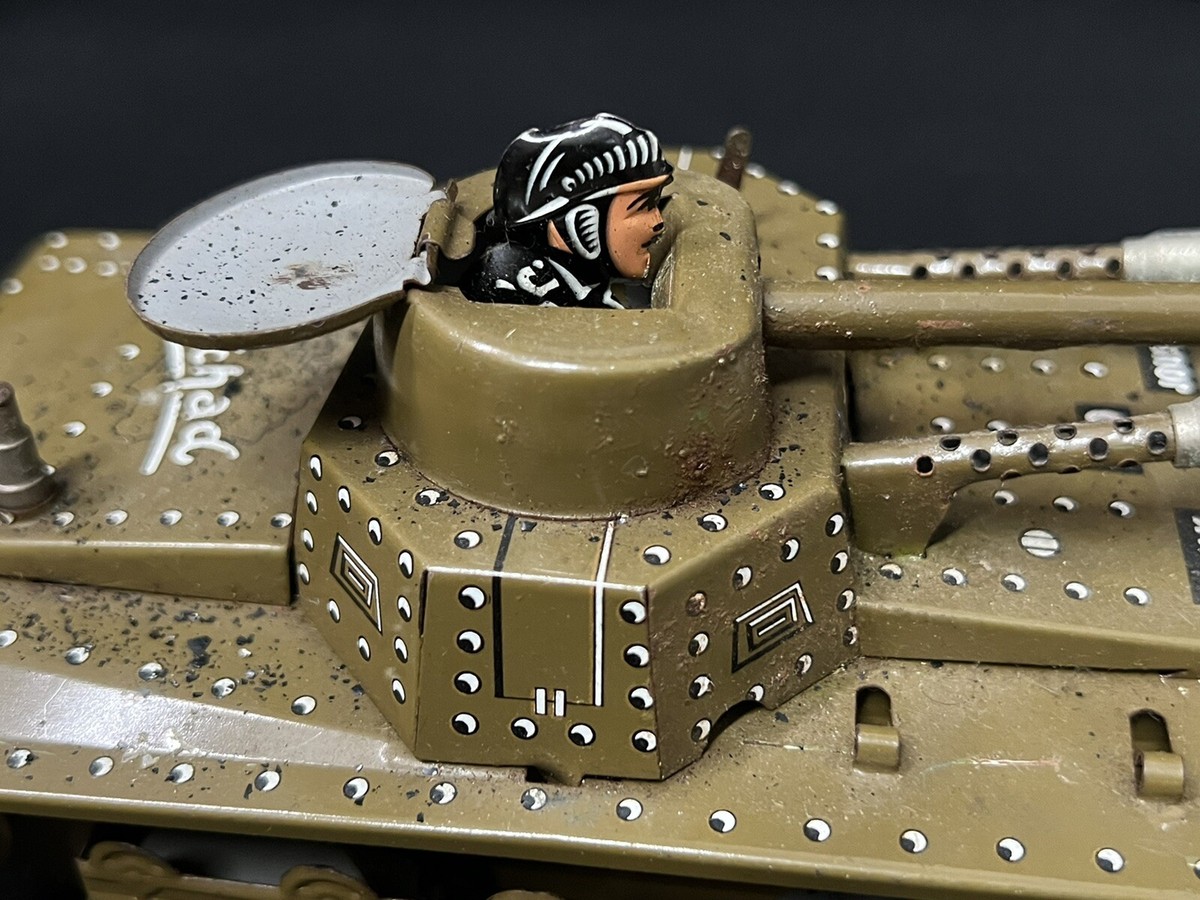 Jouet Ancien Char Militaire US - Biscuit (plâtre Et Farine) - 10 Cm - Époque WW2
