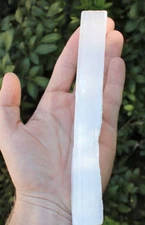 LARGE CHUNKY Rough 7" - 8" Selenite Stick White Log Wand Protection 8 inch 