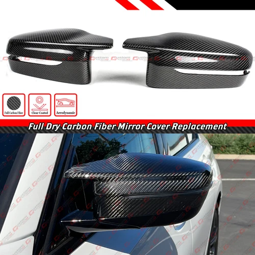 FOR 2021-25 BMW G80 G82 G83 G87 FULL DRY CARBON FIBER REPLACEMENT MIRROR COVERS