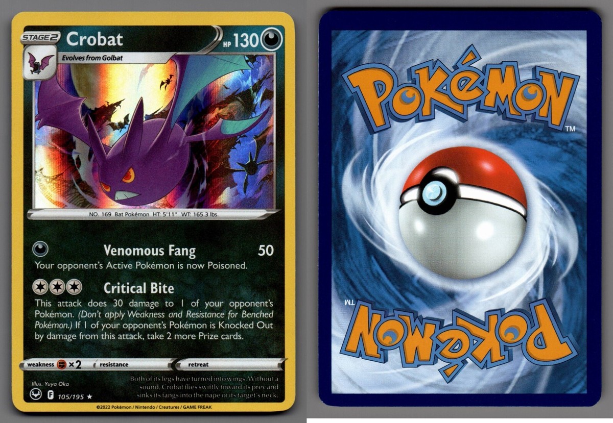 2022 Pokemon, Silver Tempest, #105/195 Crobat, Holo Rare