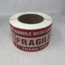 3x5 Fragile Handle with Care Fragile Thank You Shipping Pallet Stickers