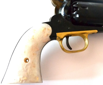 Pietta 1858 Pistol Grips - Pearl With Gold Leaf & Indian Pennies - Includes Screw