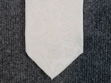 vesuvio napoli tie 59 x 3.5 paisley white 100% polyester