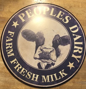 Download Vintage Style Peoples Dairy Sign, Farm Fresh Milk Sign ...