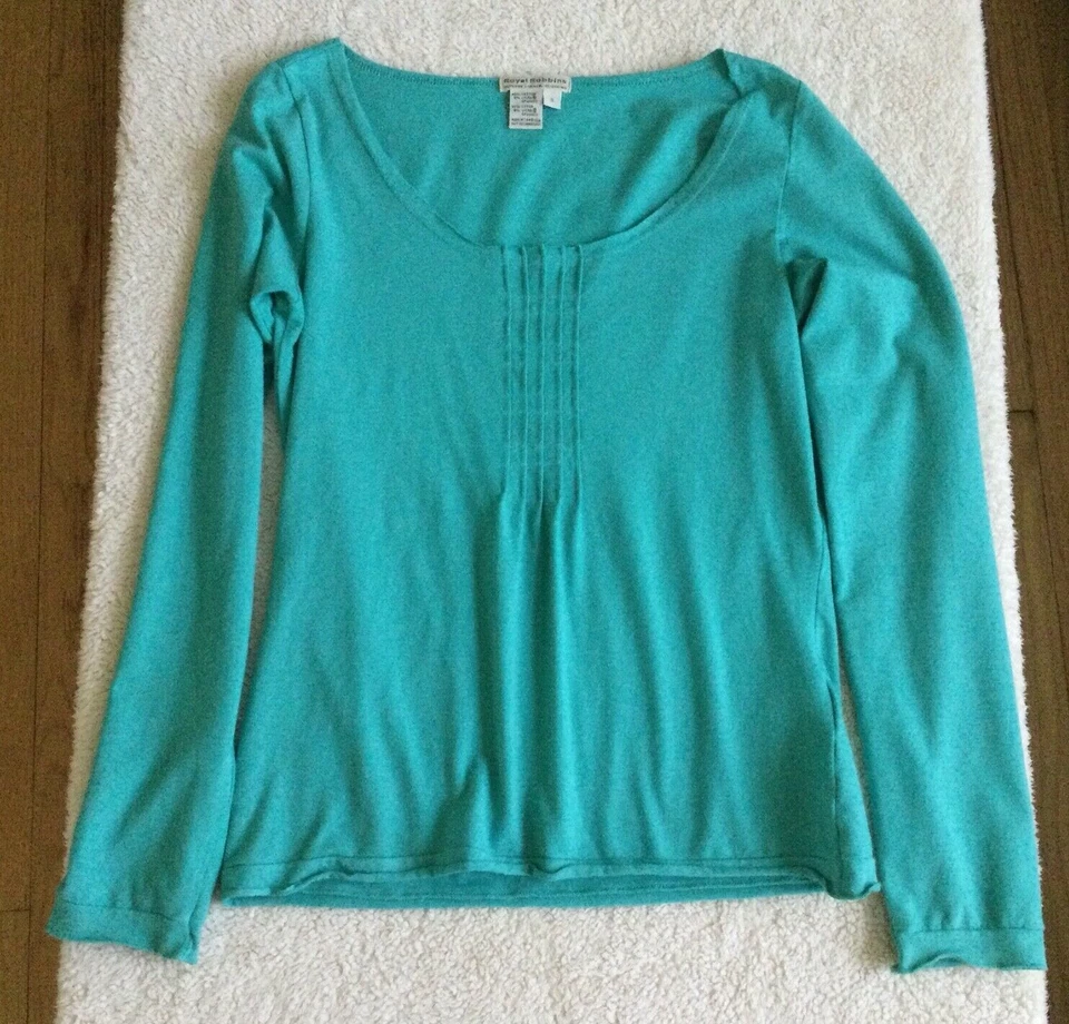 Royal Robbins 户外旅行上衣长袖 Pintuck 大圆领衬衫 - 尺寸 S — 第 4/4 张图片