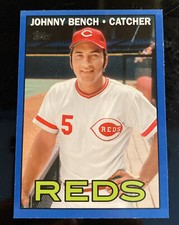 2021 Topps Update Cards That Never Were Blue Johnny Bench #CNW-7 Insert Reds HOF
