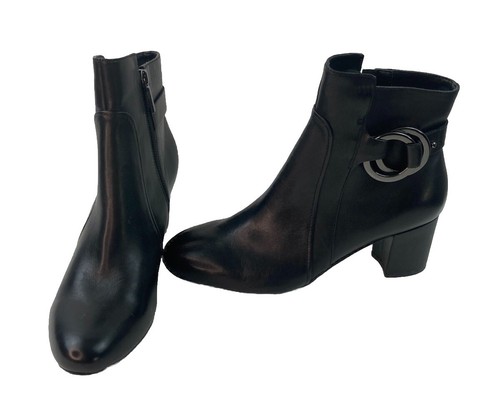 Karl Lagerfeld Boots Womens Size 8 Back Leather Heeled Ankle Designer Bootie - Picture 8 of 15