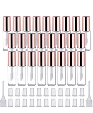 24 Pack 1.2 Ml Empty Lip Gloss Tubes Containers, Clear Mini Refillable Lip Balm