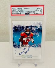 2020 Origins Jerry Jeudy Turquoise Rookie Auto /25 PSA 10 POP 3