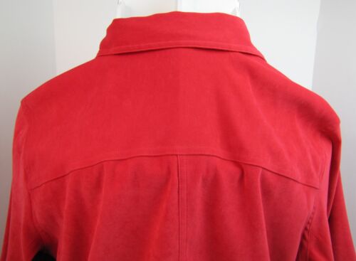 Sag Harbor Stretch Woman Size 1X Women's Button Front Red Long Sleeve Blouse - Picture 6 of 17