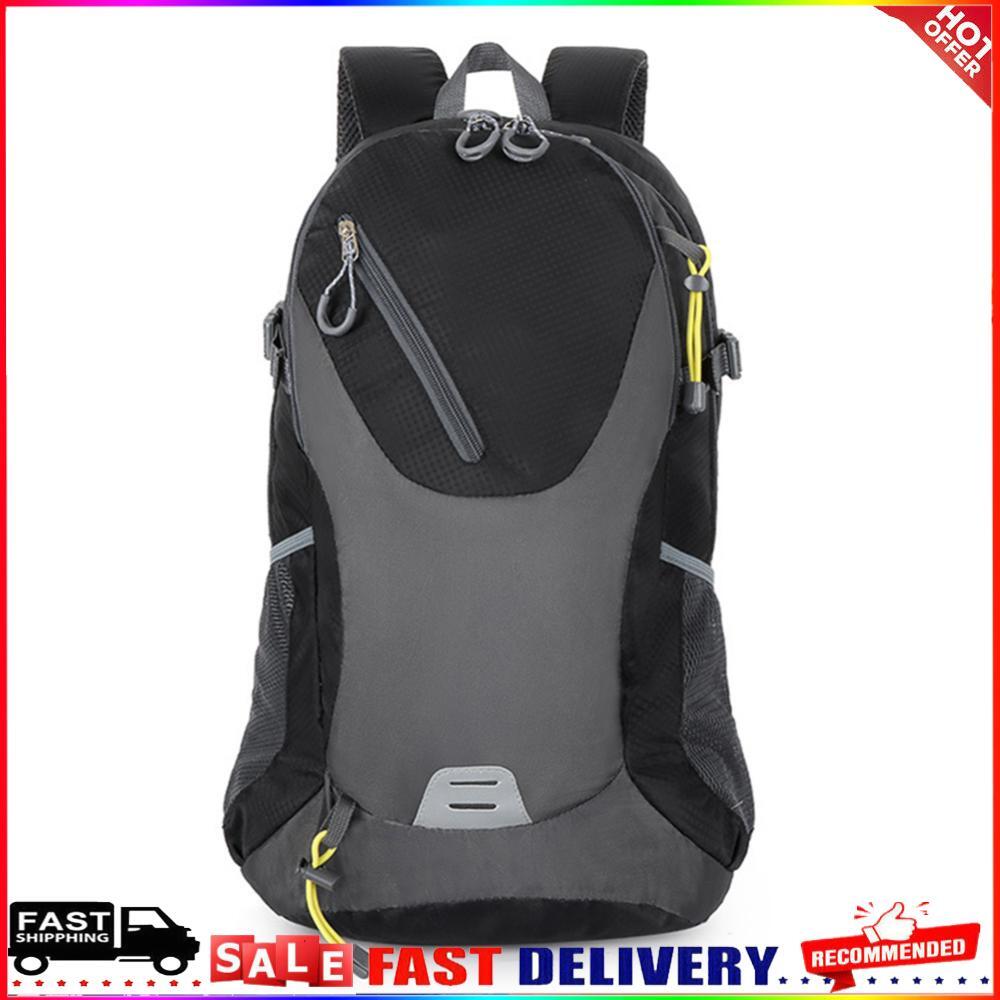Mochila Exterior 40L Gran Capacidad Poliéster Escalada Viaje Mochila (Negro)