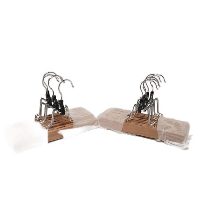 Amazon Basics Holzkleiderbügel für Hosen Natur 10er-Pack Natural 25x16.5