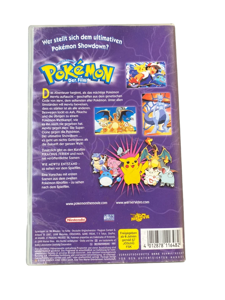Pokemon der Film Mewtu gegen Mew (VHS) Tape Video Kassette Vintage 1999 Pikachu - Bild 4 von 4